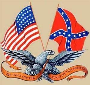 DonMcElyea.Com Confederate Battle Flag and American Flag