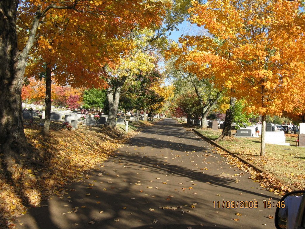 Time Prism Maple Hill Cemetery, Huntsville, AL, a View in the Fall