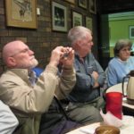 Bill King, Perry Langston, and Marguerite Koontz at Monday Morning Breakfast - Mullins Restaurant