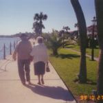 Rube and Ollie McElyea at St. Augustine, FL, in 1999 (He Passed in 2004 at Age 91, She in 2015 at Age 99) Rube Ollie